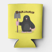 シャベル漫画と可愛いハッピーモル 缶クーラー (正面)