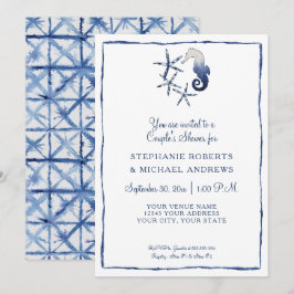 シャボリ シーホース タツノオトシゴ ビーチ アート カップルシャワー 招待状