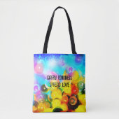 シャボン玉と文字 トートバッグ (正面)