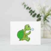 シャボン玉のカメ ポストカード (スタンド正面)