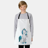シャボン玉のユニコーン エプロン (着用した状態)