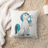 シャボン玉のユニコーン クッション (ブランケット)