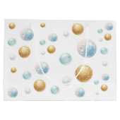 シャボン玉の可愛いイルカ ラージペーパーバッグ (裏面)