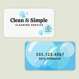 シャボン玉の洗浄 名刺