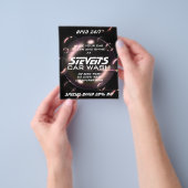 シャボン玉の洗車 チラシ (手)