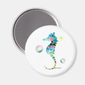 シャボン玉の海馬 マグネット (正面/裏面)