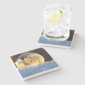 シャボン玉の雪 ストーンコースター (横)