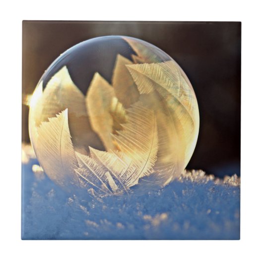 シャボン玉の雪 タイル (正面)