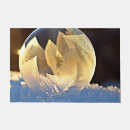 シャボン玉の雪 ドアマット