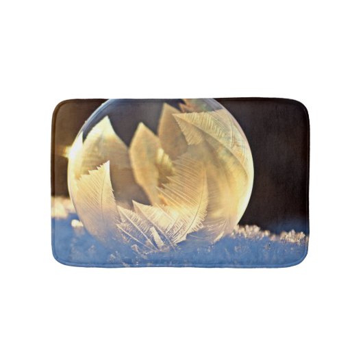 シャボン玉の雪 バスマット (正面)