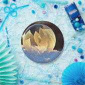 シャボン玉の雪 ペーパープレート (パーティー)