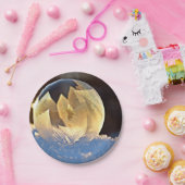 シャボン玉の雪 ペーパープレート (パーティー)