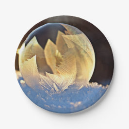 シャボン玉の雪 ペーパープレート