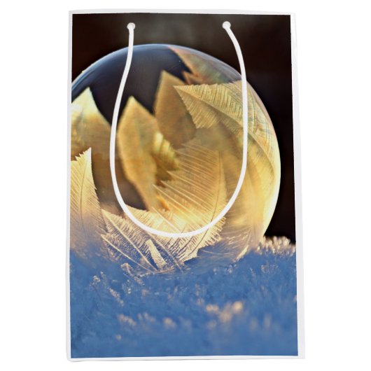 シャボン玉の雪 ミディアムペーパーバッグ (正面)