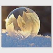 シャボン玉の雪 ラッピングペーパー (フラット)