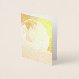 シャボン玉の雪 箔カード