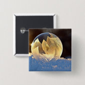 シャボン玉の雪 缶バッジ (正面&裏面)