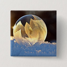 シャボン玉の雪 缶バッジ