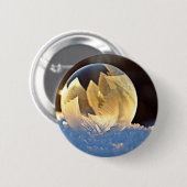 シャボン玉の雪 缶バッジ (正面&裏面)