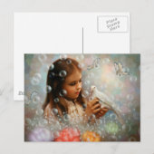 シャボン玉ガール ポストカード (正面/裏面)