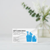 シャボン玉ハウス |クリーンサプライのメイドロゴ 名刺 (スタンド正面)