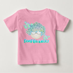 シャボン玉ベビーガールピンク ベビーTシャツ