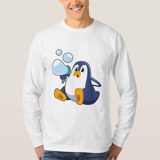 シャボン玉ペンギン.PNG Tシャツ (正面)