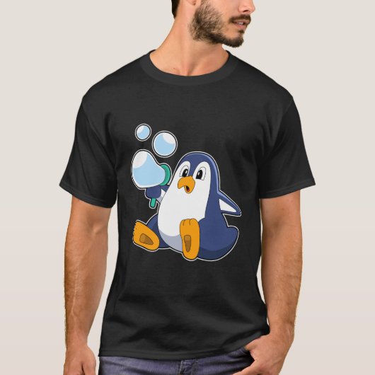 シャボン玉ペンギン.PNG Tシャツ (正面)