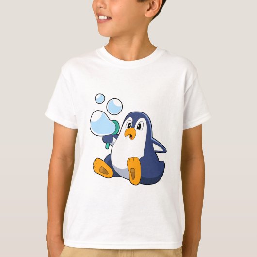 シャボン玉ペンギン.PNG Tシャツ (正面)
