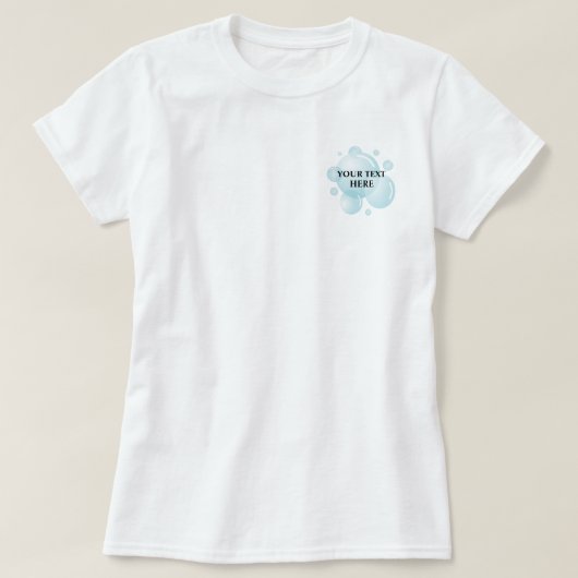 シャボン玉ロゴ付き会社Tシャツのクリーニング Tシャツ (デザイン正面)