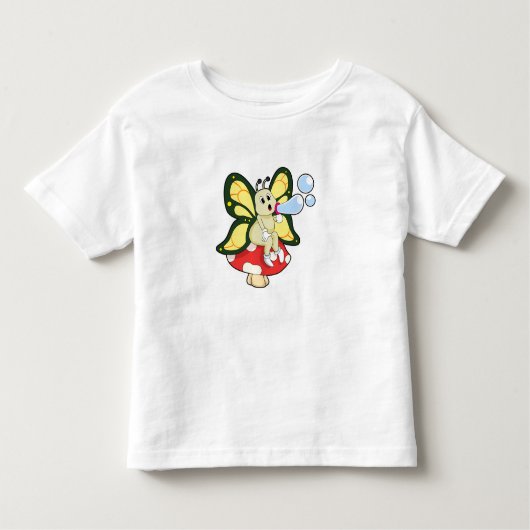 シャボン玉入り蝶 トドラーTシャツ (正面)