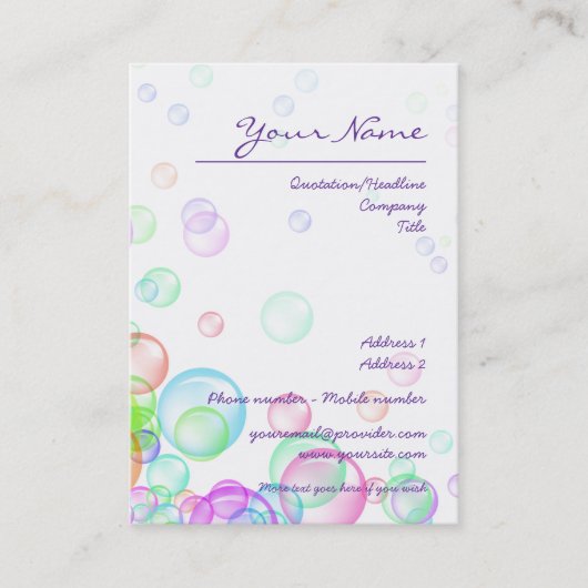 シャボン玉名刺 名刺 (正面)