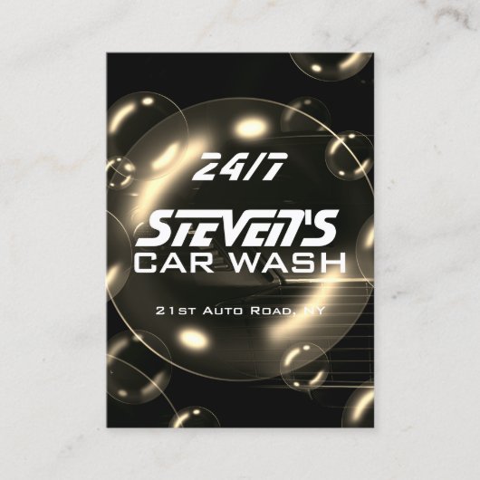 シャボン玉洗車名刺 名刺 (正面)