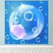 シャボン玉 キャンバスプリント (インサイチュ (ウッドフロア))