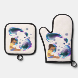 シャボン玉 鍋つかみ&鍋敷きセット