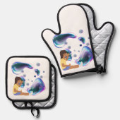 シャボン玉 鍋つかみ&鍋敷きセット (正面/裏面)