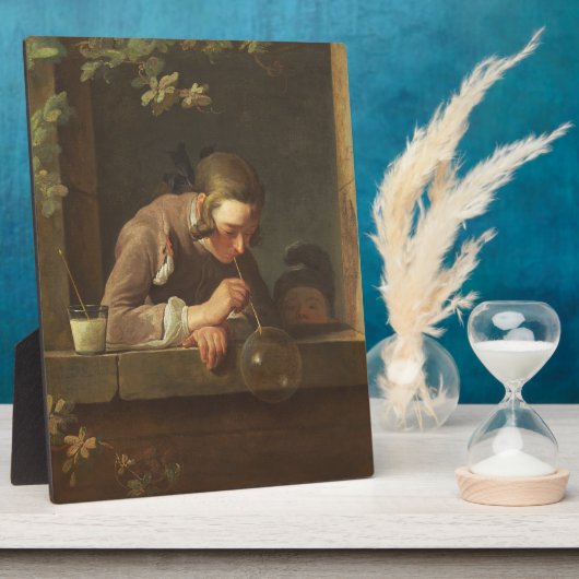 シャボン玉c.1733-34 (キャンバス上の油) フォトプラーク (側面)