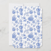 シャボン色のシノワズリーデザインのヴィンテージ風招待状 ベビーシャワー 招待状 (裏面)