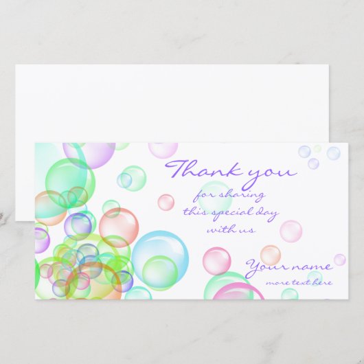 シャボン サンキューカード (正面/裏面)