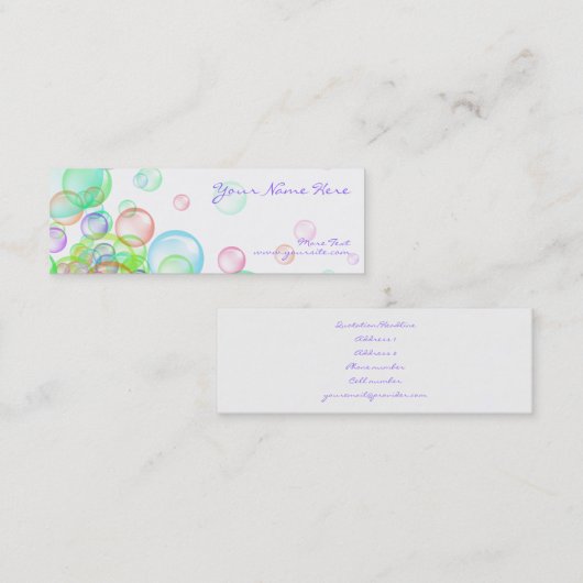 シャボン スキニー名刺 (正面/裏面)