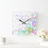 シャボン スクエア壁時計 (ホーム)