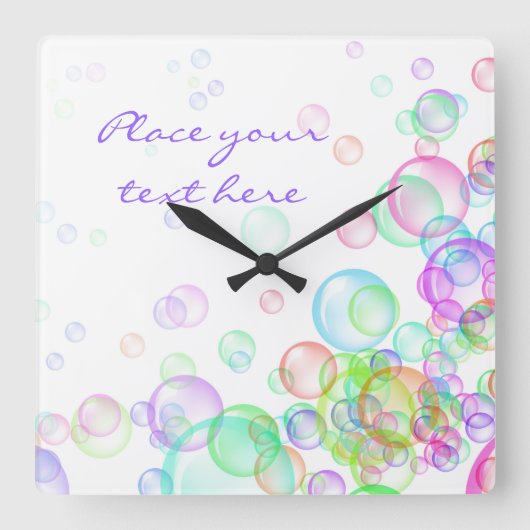 シャボン スクエア壁時計 (正面)