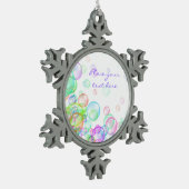 シャボン スノーフレークピューターオーナメント (左)