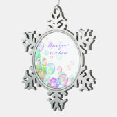 シャボン スノーフレークピューターオーナメント (右)