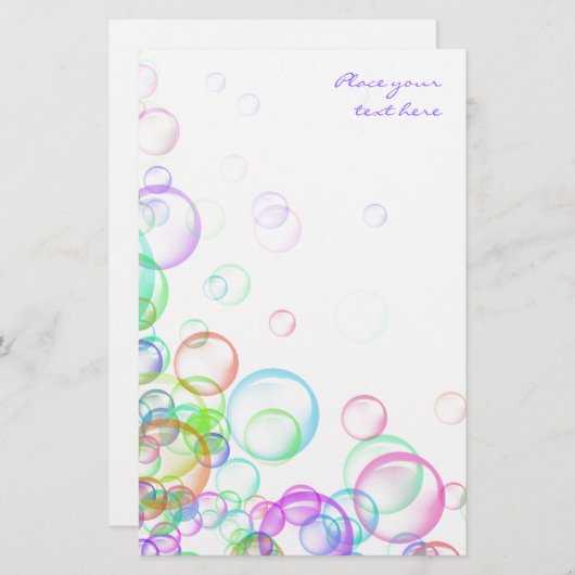 シャボン 便箋 (正面/裏面)