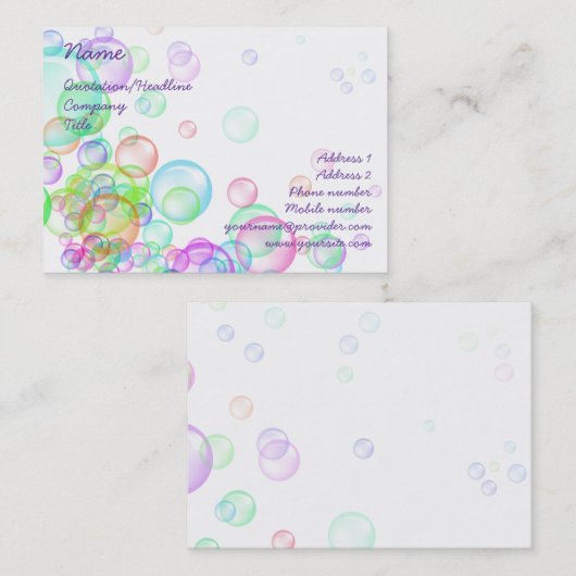 シャボン 名刺 (正面/裏面)