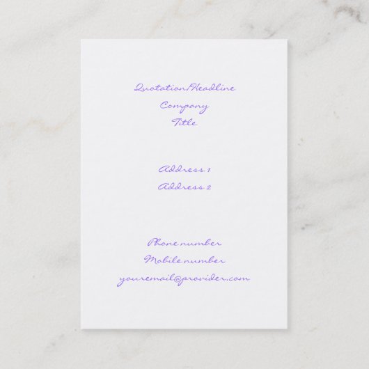 シャボン 名刺 (裏面)