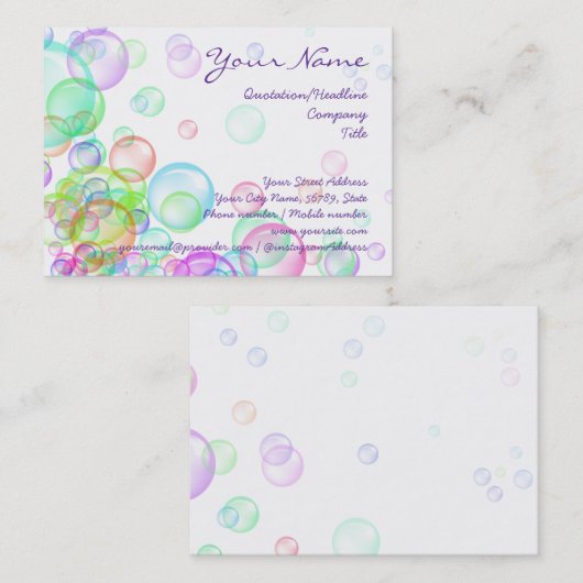 シャボン 名刺 (正面/裏面)