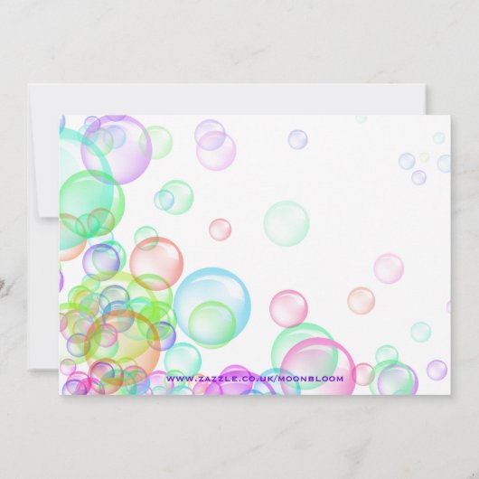 シャボン 招待状 (裏面)