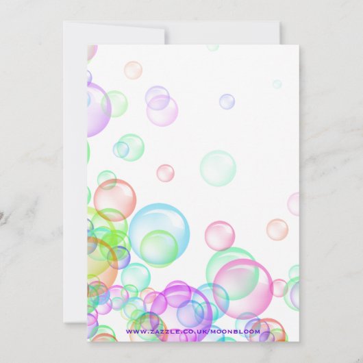 シャボン 招待状 (裏面)